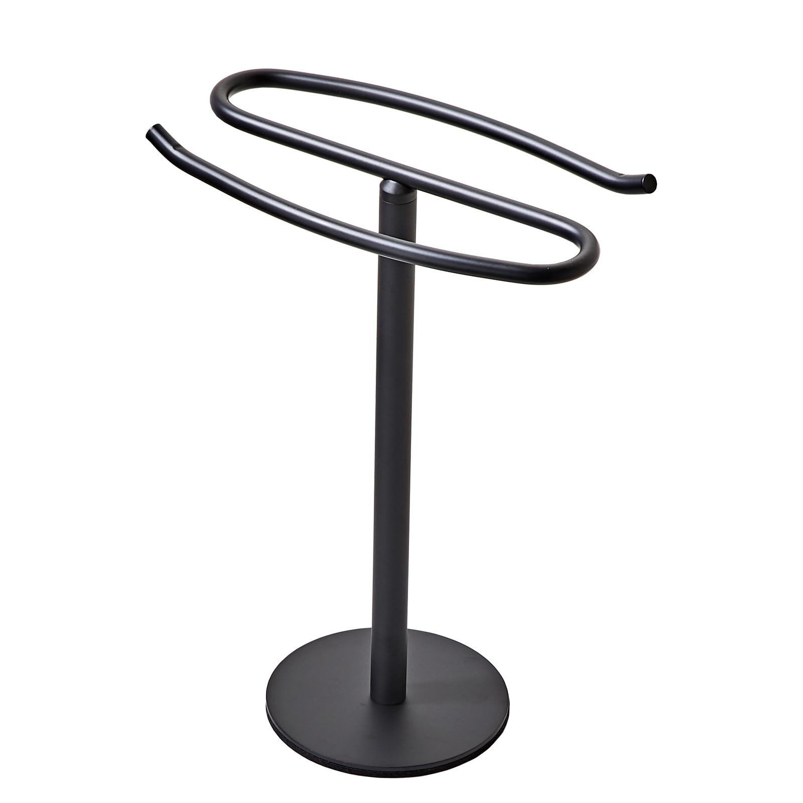 Matte Black Hand Towel Holder Stand,13 Inch Free-Standing Towel Rack, SUS304 Stainless Steel Towel Bar Rack Stand, Tower Bar for Bathroom Kitchen Vanity Countertop…
