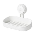 LEVERLOC Suction Cup Bar Soap Holder for Shower, Soap Dish for Bathroom Bathtub Wall, Wall Mounted NO-Drilling, Plastic Self Draining, Removable