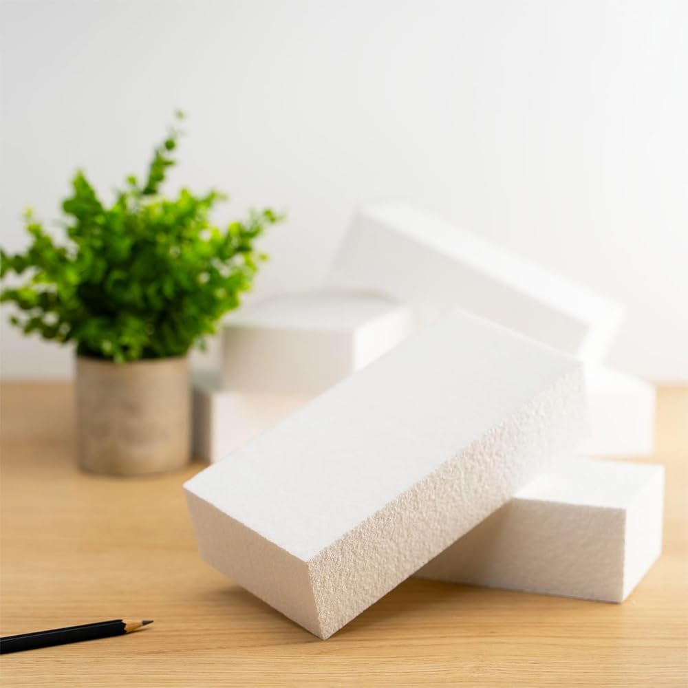 14 pieces Styrofoam Foam Board Sheets Block High Density Rectangle Blocks Craft Block Bricks for Arts And Crafts Modeling Centerieces White Hard DIY Arts Crafts Floral Arrangements Carving