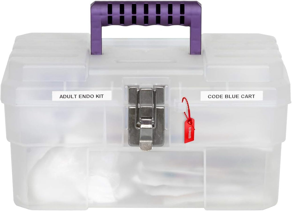 Akro-Mils 09514CFT ProBox 14-Inch Plastic Art Supply, Craft or Medical Storage Toolbox with Removable Tray, (14-Inch x 8-Inch x 8-Inch), Clear