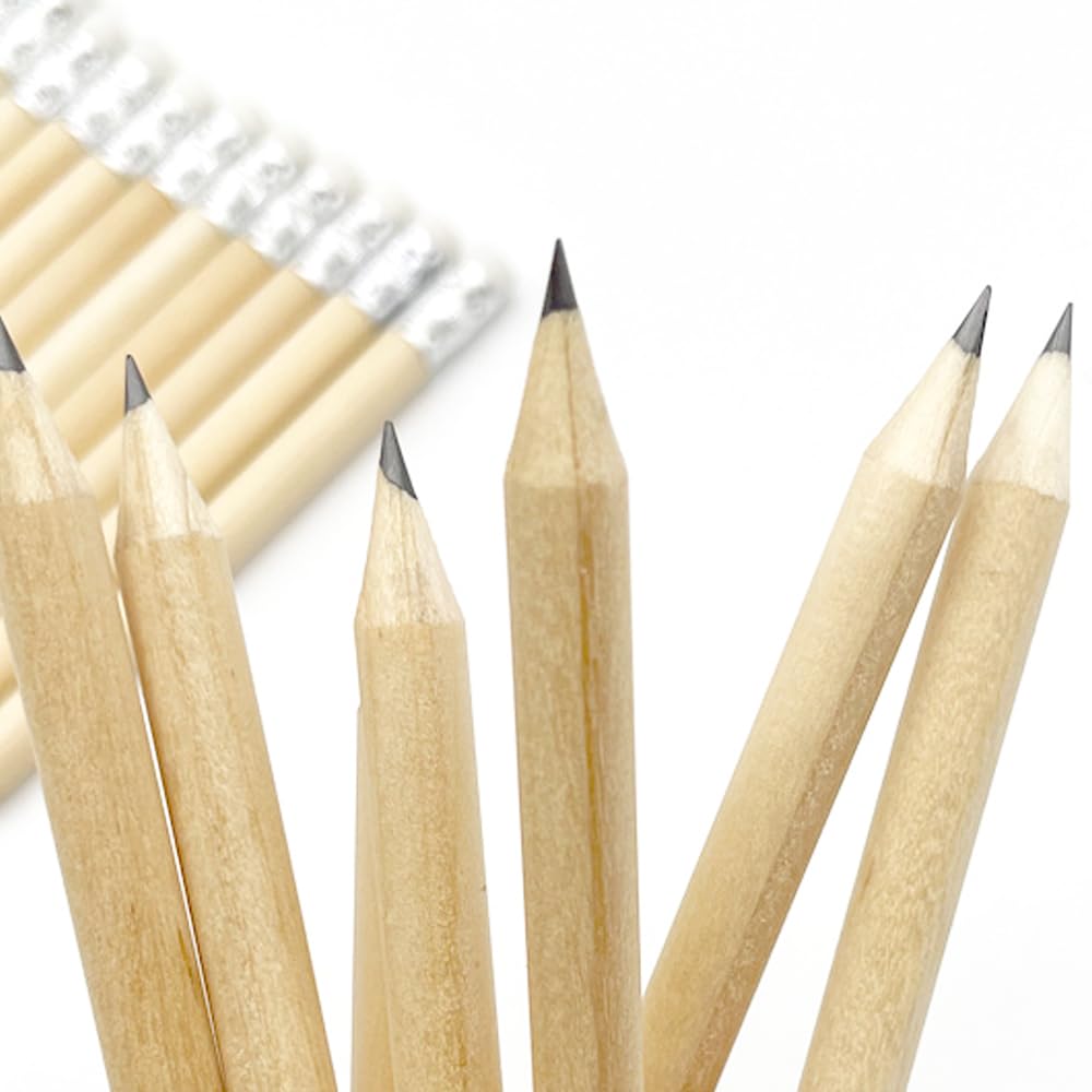 150Pcs Golf Pencils with Eraser 4 Inch 10 Cm Mini Sharpened Wood Pencil Small Bulk Short Round Pencils for School Home (150)