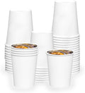 Packpact 10oz Pack of 50pcs Disposable Coffee Cups Paper Cups Disposable Hot Cups Without Lid Ideal for Home Work and to-Go