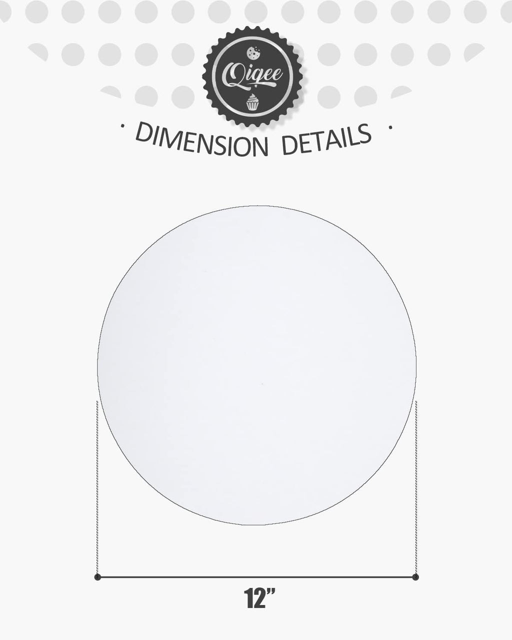 qiqee 12 Inch White Cake Boards Round 30-Packs Circles Rounds Base Food-Grade Cardboard Cake Plate(Thinner But Stronger)