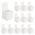 zmybcpack 12 Pcs 6x6x6 Inch Ballot Box with Self-Locking Bottom, White Cardboard Raffle Donation Suggestion Box for Fundraising, Voting, Business Card Collection