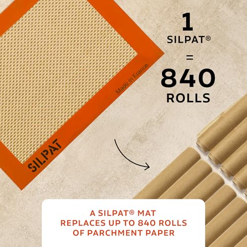Silpat AE275200-01 Premium Non-Stick Silicone Baking Mat, 7-7/8-Inch by 10-7/8-Inch, Tan