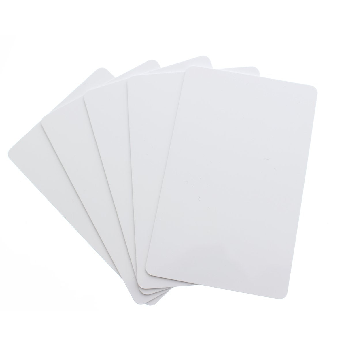 100 Pack - Premium Blank PVC Cards for ID Badge Printers - Graphic Quality White Plastic CR80 30 Mil (CR8030) By Specialist ID - Compatible with Most Photo ID Badge Printers (White)