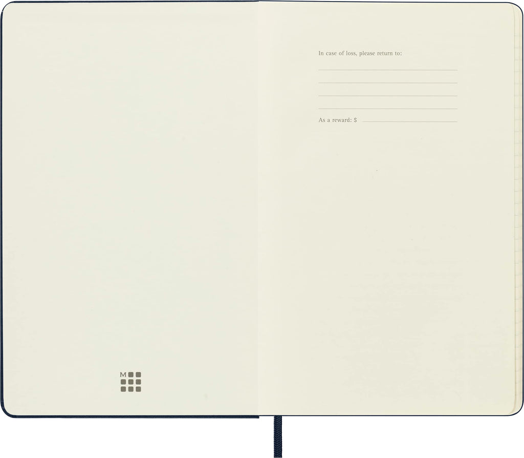 Moleskine Classic Notebook, Hard Cover, Large (5" x 8.25") Ruled/Lined, Sapphire Blue, 240 Pages