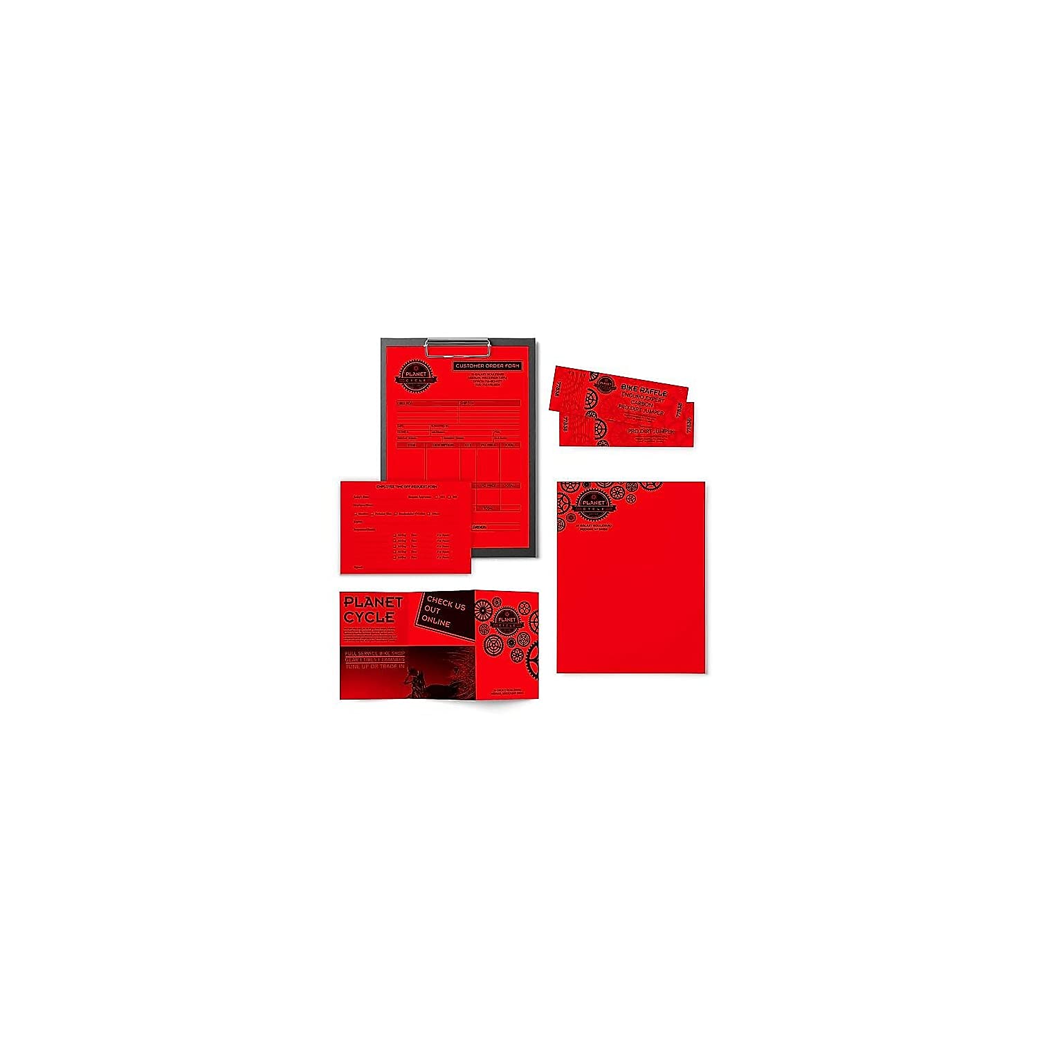 Neenah 21558 Astrobrights Premium Color Paper, 24 lb, 8.5 x 11 Inches, 500 Sheets, Re-Entry Red