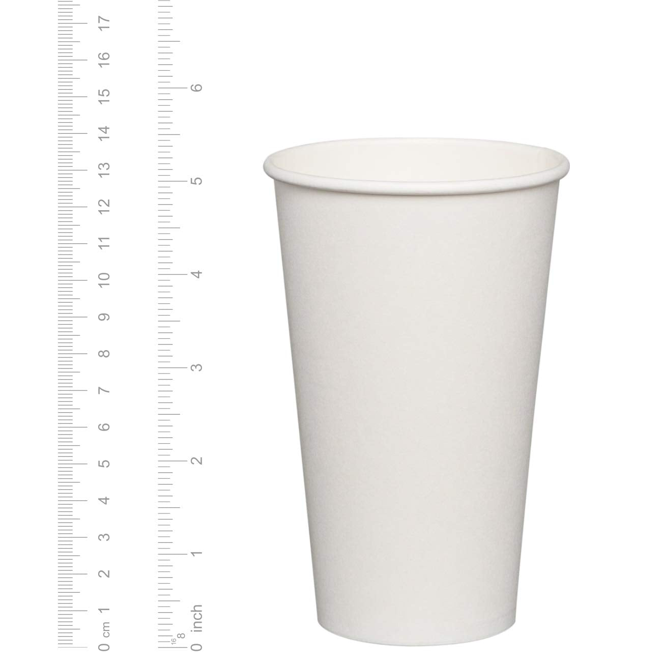 GUSTO [16 oz - 100 Count] Disposable White Paper Cups, Hot Coffee Cups - Eco-Friendly Hot Cups - Formerly Comfy Package