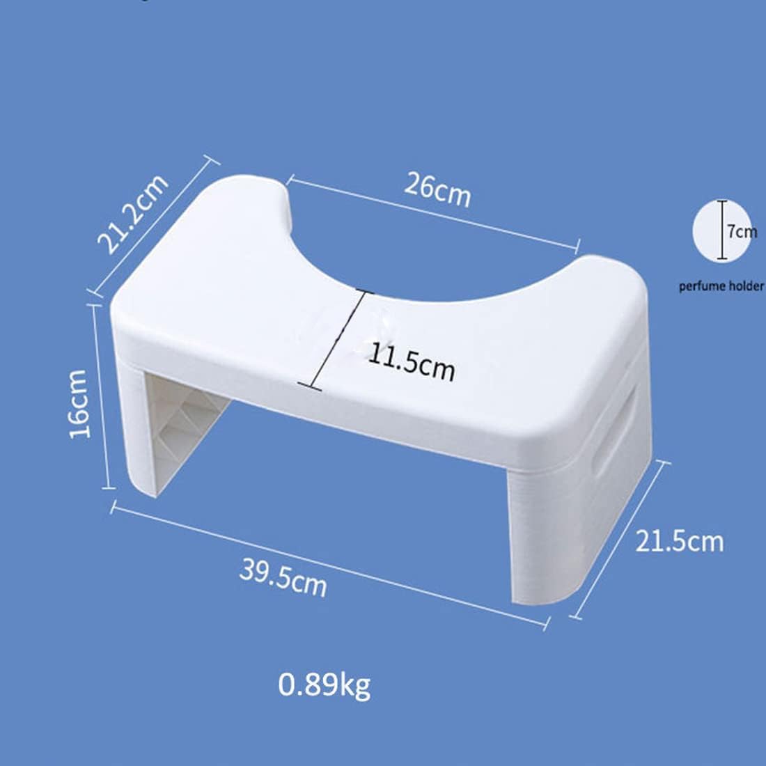 Folding Toilet Stool, Potty Step Stool, Bathroom, Foldable Poop Stool Poop Stool | Bathroom Accessories for All Ages | Sitting Posture Foot Stool, White
