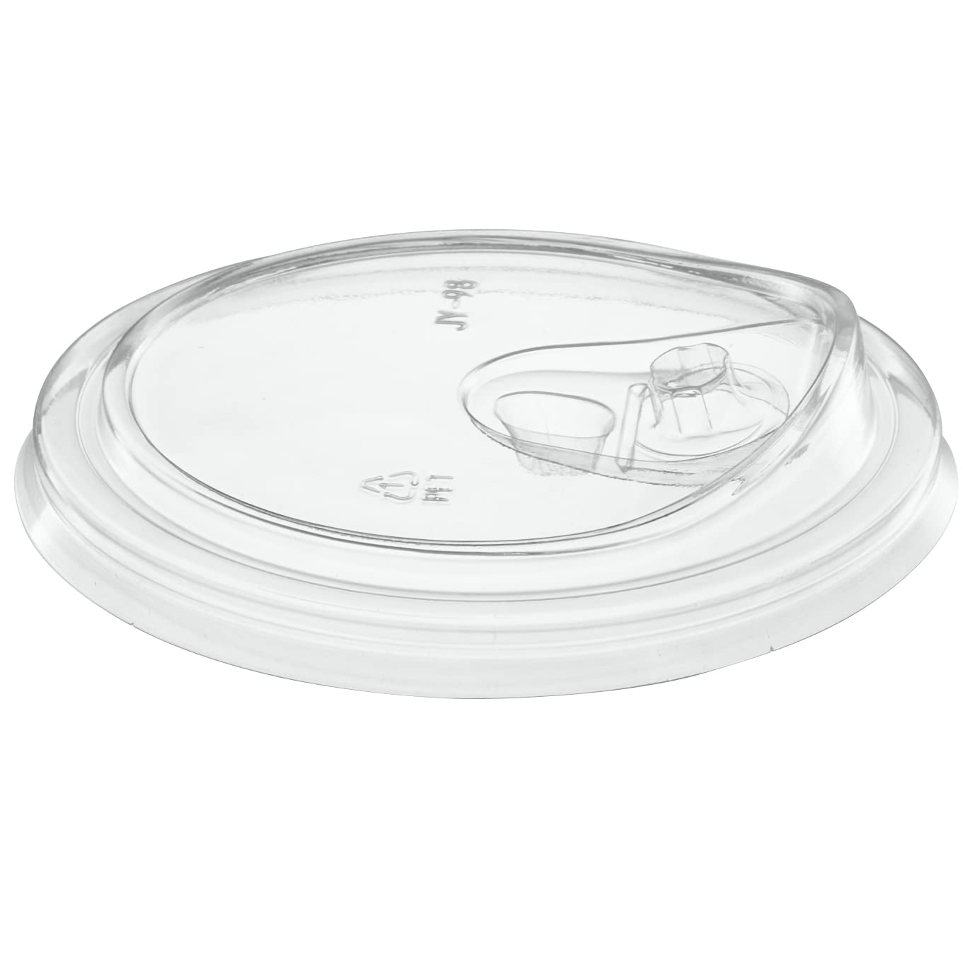 20 oz. Clear Cups with Straw less Sip-Lids, PET Crystal Clear Disposable 20 oz Plastic Coffee Cups with Lids [50 Sets]
