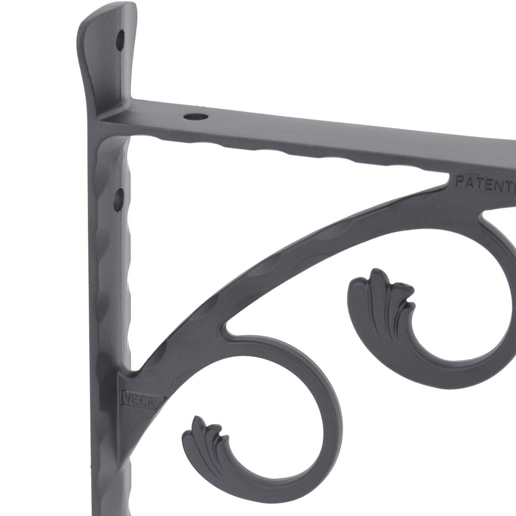 OVOV 6 Pack Decorative Shelf Brackets Wall Mounted Shelving Brackets L Corner Shelf Support Decor for Farmhouse (Black) 6"