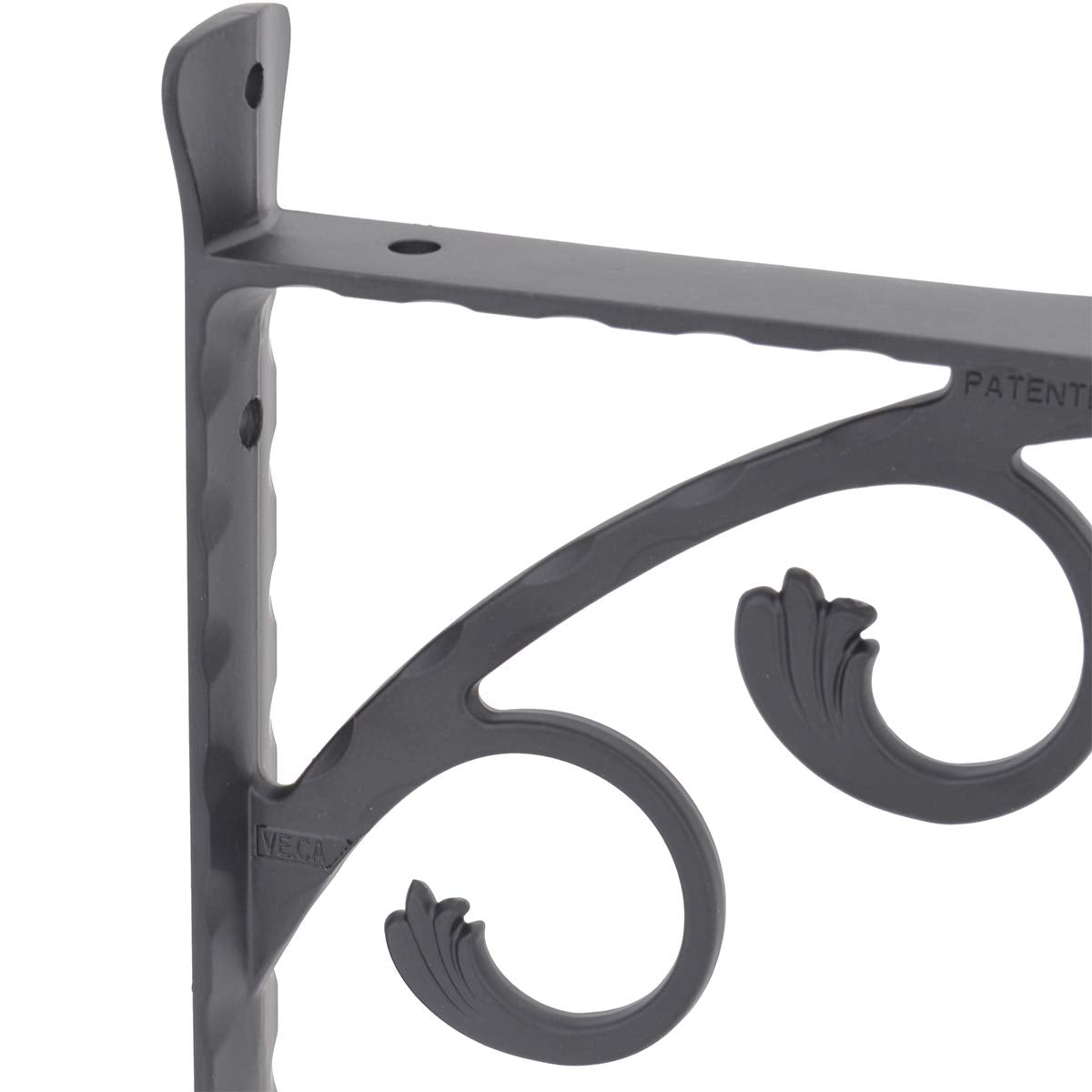 OVOV 6 Pack Decorative Shelf Brackets Wall Mounted Shelving Brackets L Corner Shelf Support Decor for Farmhouse (Black) 6"