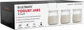 Ultimate Yogurt Jars - Make More Delicious Yoghurt! 8 Count Small Glass Yogurt Cups With Lids - 100% BPA Free, Airtight & Dishwasher Safe! Perfect Containers for Yoghurt, Oatmeal, Pudding, or Jello