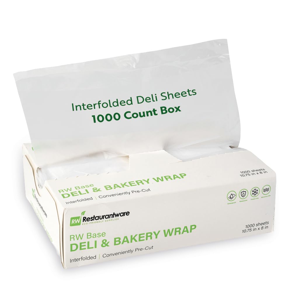 Restaurantware Plastic Food Wraps 1000 Pack of 10.75" x 8" Pre-Cut Clear Sandwich Wraps Disposable Pop-Up Microwavable Freezable Greaseproof Food Covers for Burgers, Snacks, and Take Out