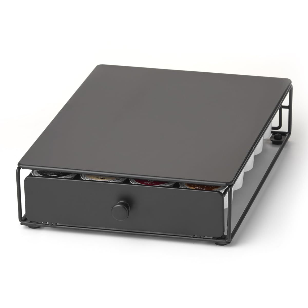 Starfrit Heritage Coffee Pod Capsule Drawer - Holds up to 24 Keurig K-Cups Pods - Under Brewer Storage Drawer - Black