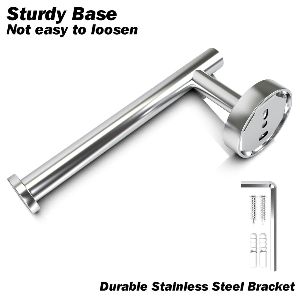 AUHSSAN Toilet Paper Holder and Towel Ring, 2Pcs Bathroom Accessories Hardware Set Wall Mounted Hand Towel Holder Thicken SUS 304 Stainless Steel Brushed Nickel