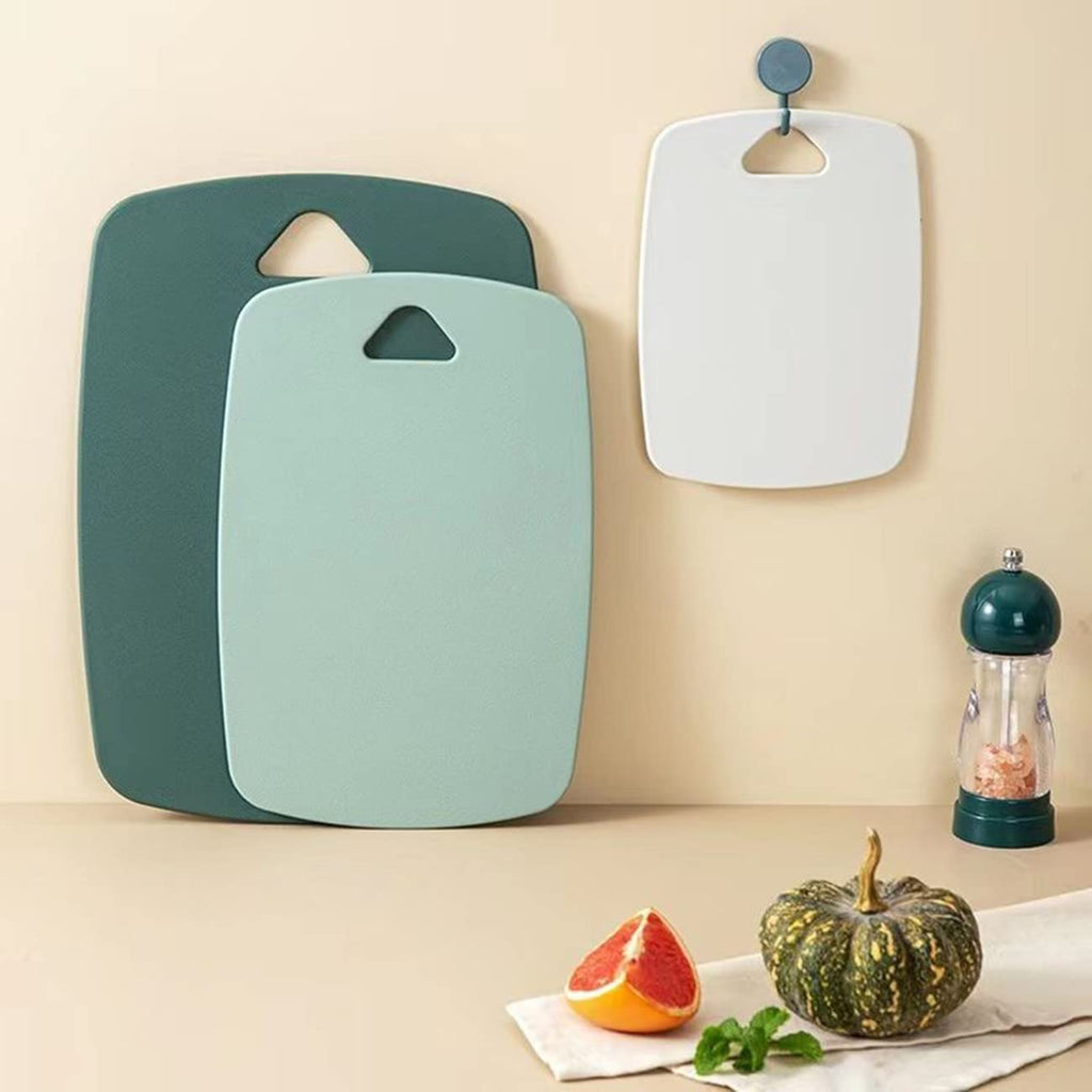 Plastic Cutting Board Set of 3, Cutting Boards for Kitchen,Thick Chopping Boards for Meat, Veggies, Fruits, with Easy Grip Handle,Non-Slip, Dishwasher Saf,Suitable for Outdoor Camping, RV. (Green)