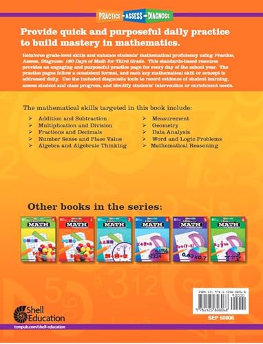 180 Days™: Math for Third Grade: Practice, Assess, Diagnose