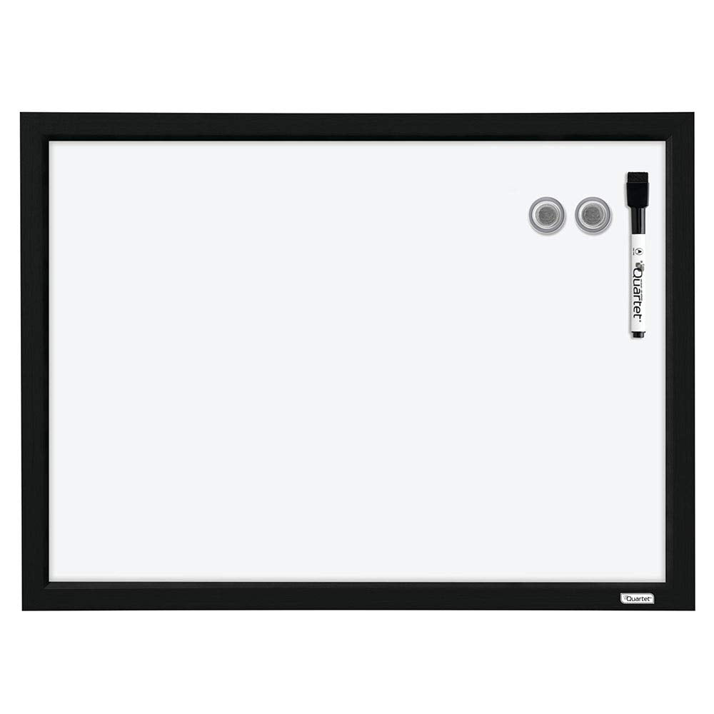 Quartet Magnetic Dry Erase Whiteboard - 23" x 17" Small White Board for Home Office, Classroom & Home School Supplies - Black Frame (3413844208)