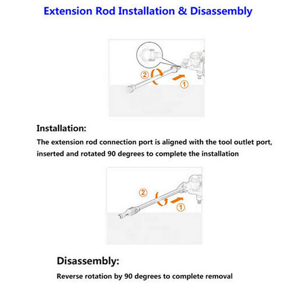 5.9 inch Short Lance Extension Rod Adapter for Worx WG629E WG630 WU629 WG644 Hydroshot Pressure Washer Accessories