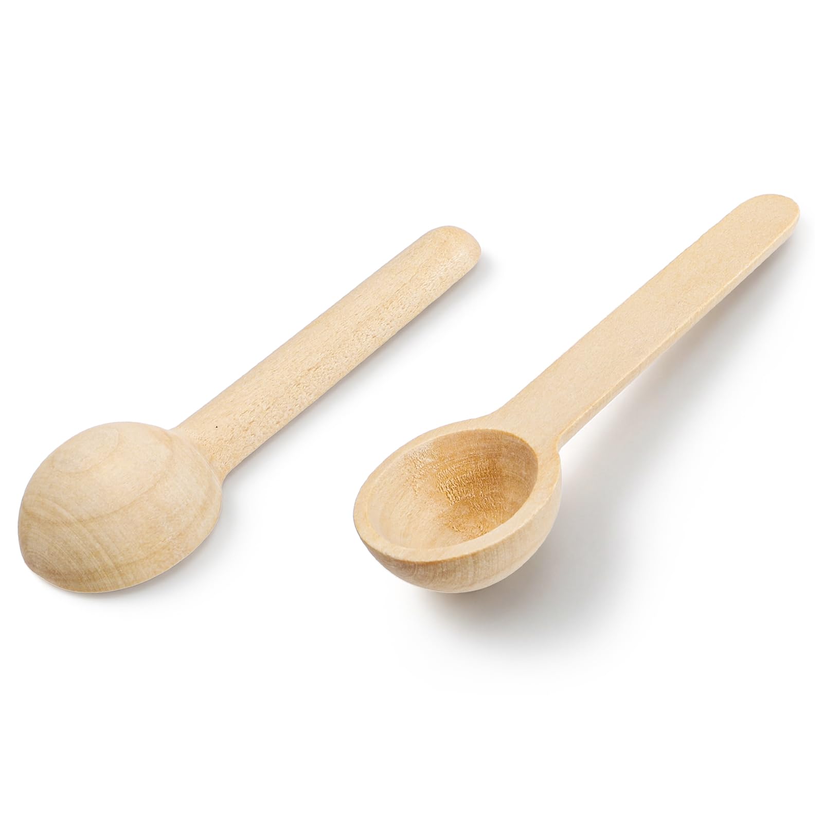 Tebery 60PCS Mini Wooden Spoons for Bath Salt, Candy, Baby, Spice Jars, Seasoning, Honey, Coffee