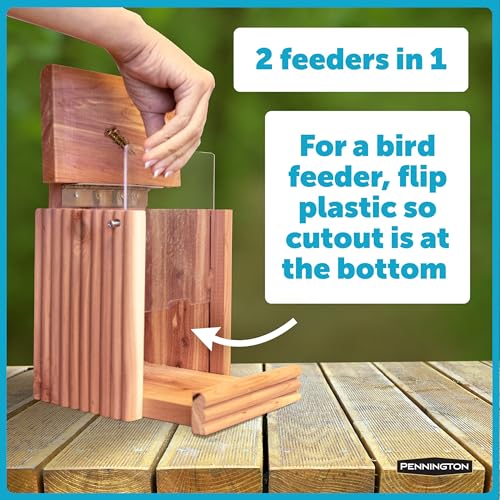 Pennington Cedar Squirrel Snacker Feeder Amish Made in The USA