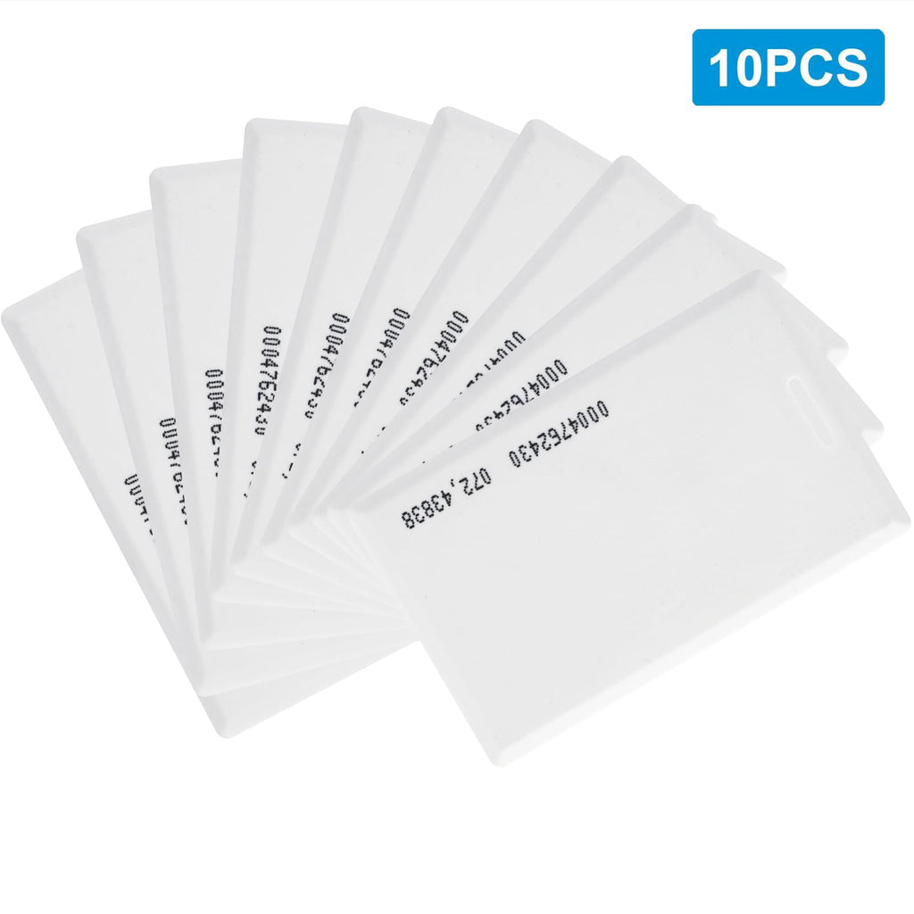 RFID Cards for Time Clock TC1 TC2 MB1 MB2 - Thin RFID Proximity Employee Badges for HapAttend H1 H2 H3 Time Clocks Small Business (10 Pack)