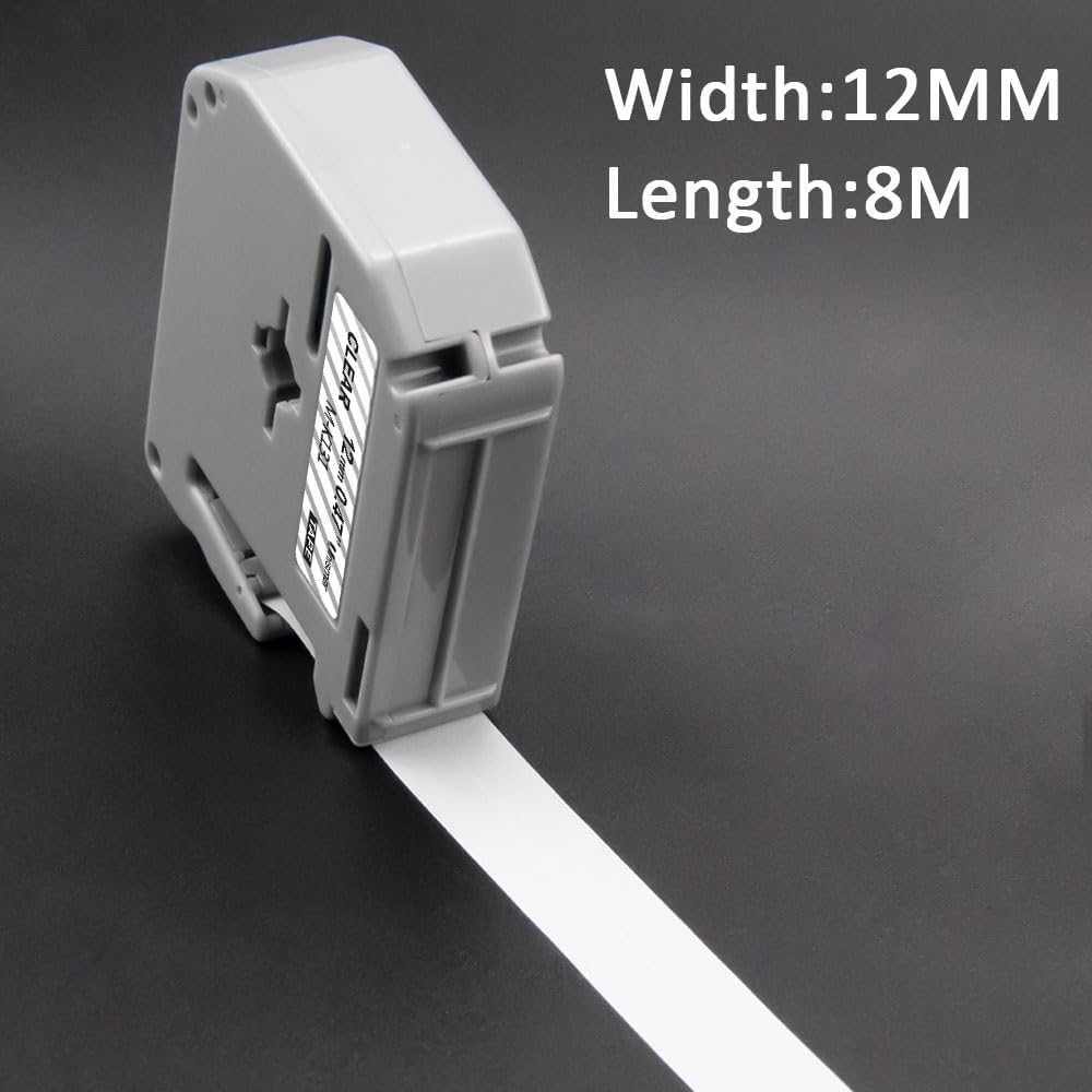 Unismar Compatible 12mm Label Tape for Brother M-Tape M-K131 M-K231 M-K431 M-K531 M-K631 M-K731 for PT-M95 PT-90 PT-85 PT-70BM PT-65 PT-70 PT-45 Label Maker, 1/2 inch, 6-Pack