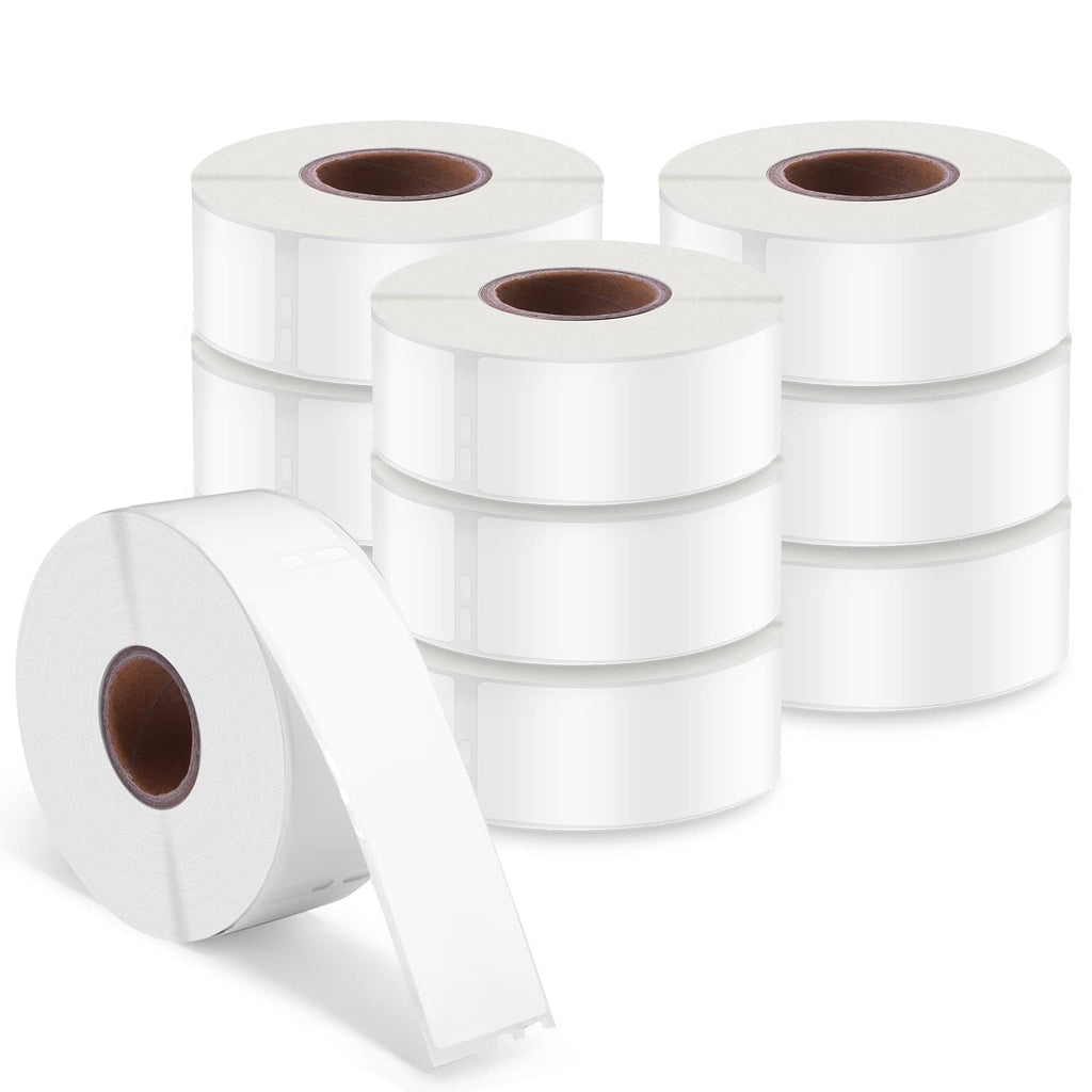 MarkDomain 30252 Compatible with DYMO 30252 1-1/8" x 3-1/2" (28 x 89 mm) Return Address Barcode Shipping Labels, Work with DYMO Label Writer 450, 450 Turbo, 4XL Label Printers, White, 10 Rolls of 350