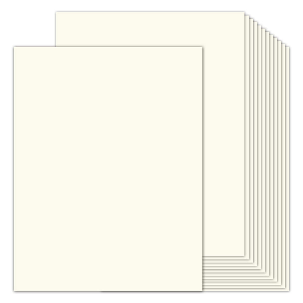 100 Sheets Cream Cardstock 8.5 x 11 Colored Paper, Goefun 80lb Card Stock Printer Paper for Cards Making, Office Printing, Certificate