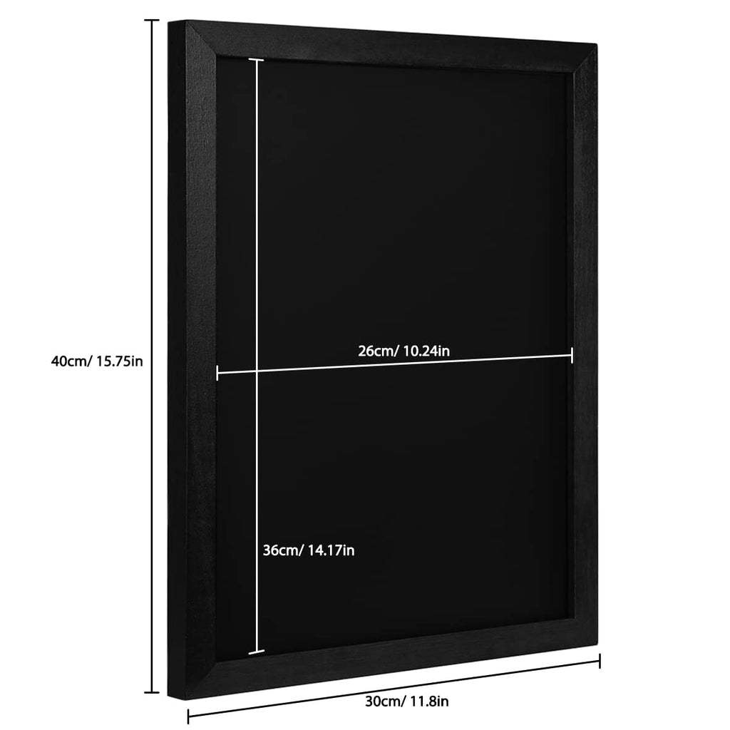 Umtiti Chalkboard, 30 * 40 cm, Black Solid Wood Frame，Magnetic Surface Chalkboard for Kitchen Home, Office, Restaurantand and Wall Decor，BK-3040-CA