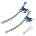 2-Pack 12-Inch Faucet Supply Extension, 3/8 OD Comp (Male) x 3/8 Comp (Female)