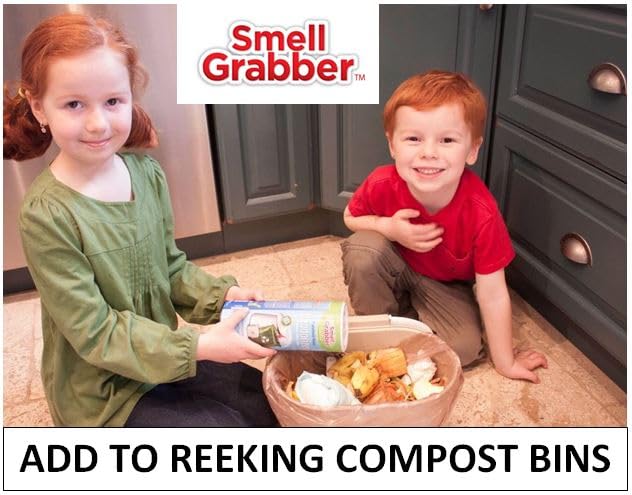 Smell Grabber Odour Eliminator (650g) eco-Friendly, Effective in Garbage Bins, Compost Pails, Bathrooms, Cat Litter, Diaper Pails & More * Buy 2 OR More Save 10% * Packaged in Canada