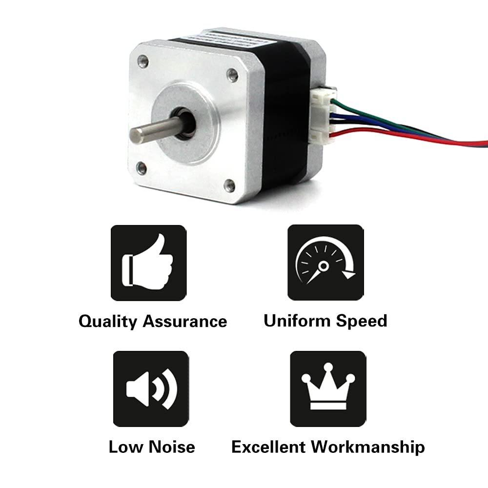 (Pack of 2pcs) NEMA17 Stepper Motor High Torque Bipolar DC Step Motor Kit for CNC XYZ 3D Printer