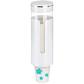 Cup Dispenser, Pull Type Water Cooler Cup Holder Fit 4oz-7oz Disposable Cups, Upgraded Wall Mounted Mouthwash Cup Dispenser for Bathroom Office Gym School (White)