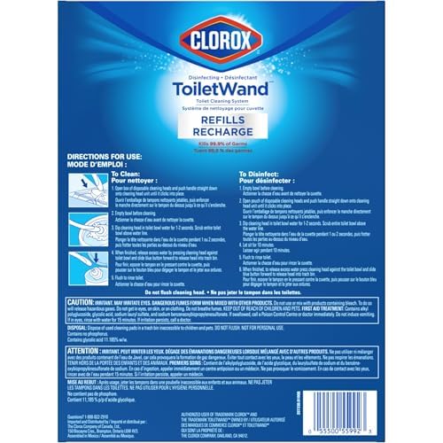 Clorox Disinfecting ToiletWand, Toilet Cleaning System, 20 Count Refills