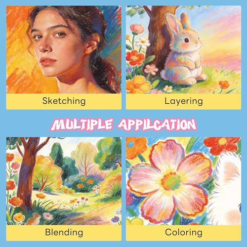 Ugmic 72 Coloring Pencils Set - Coloured Pencils for Adults Professional Colour Mixing Painting and Sketches, Soft Wax-Based Wooden Coloured Pencils Perfect for Students Children Colouring Books