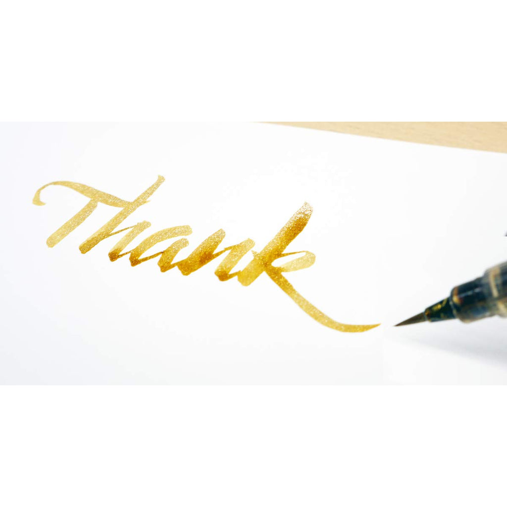 Kuretake ZIG Wink of Stella Brush II, Christmas Sparkle Glitter pen (Gold, Silver, Clear), Shimmer and Sparkle pens, for Card Making, Craft, Made in Japan