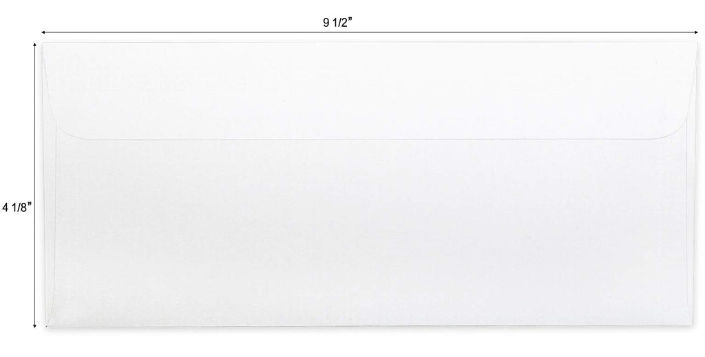 HERKKA #10 Security Self-Seal Envelopes, No.10 Windowless Bussiness Envelopes, Security Tinted with Printer Friendly Design - Size 4-1/8 x 9-1/2 Inch - White - 24 LB - 500 Pack