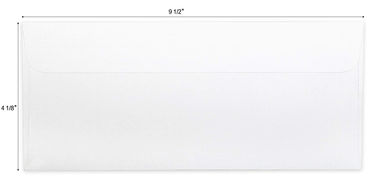 HERKKA #10 Security Self-Seal Envelopes, No.10 Windowless Bussiness Envelopes, Security Tinted with Printer Friendly Design - Size 4-1/8 x 9-1/2 Inch - White - 24 LB - 500 Pack
