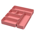 6 Piece Stackable Plastic Organizer Drawers Set, Multifunctional Stackable Storage Trays, Best For Kitchen, Bedroom, Bathroom, Makeup Desk Drawer Organizers
