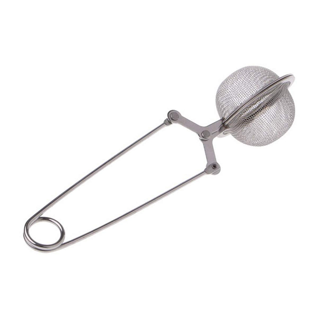 SUNTRADE Handle Stainless Steel Mesh Snap Ball Loose Leaf Tea Infuser Strainer Secure Locking (2)