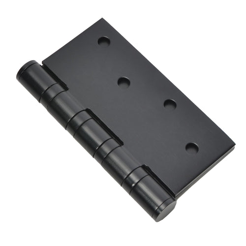3 Pack 4 inch X 4 inch Heavy Duty Black Door Hinge, Interior & Exterior Door Hinges with Square Corner Ball Bearing, 0.11" Thickness Stainless Steel, with 24 Screws (Matte Black Hinge)