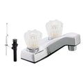 EZ-FLO Non-Metallic Two-Handle Lavatory Faucet, Bathroom Sink Faucet with Washerless Cartridge, Chrome Finish, 10256N