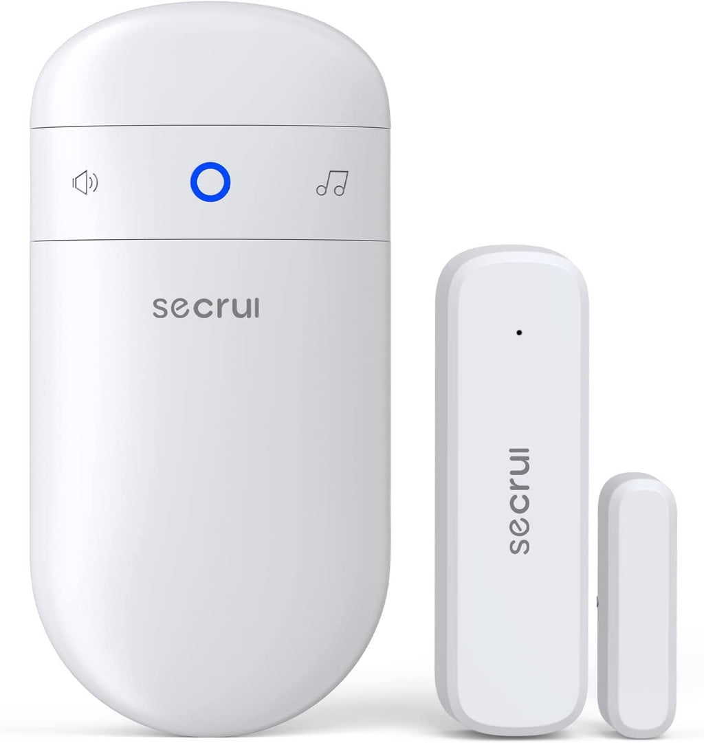 SECRUI Door Chime, Door Chimes When Door Opens with 5 Adjustable Volumes, Easy Installation, 52 Chimes, 500ft Wireless Range, M508+D7, White