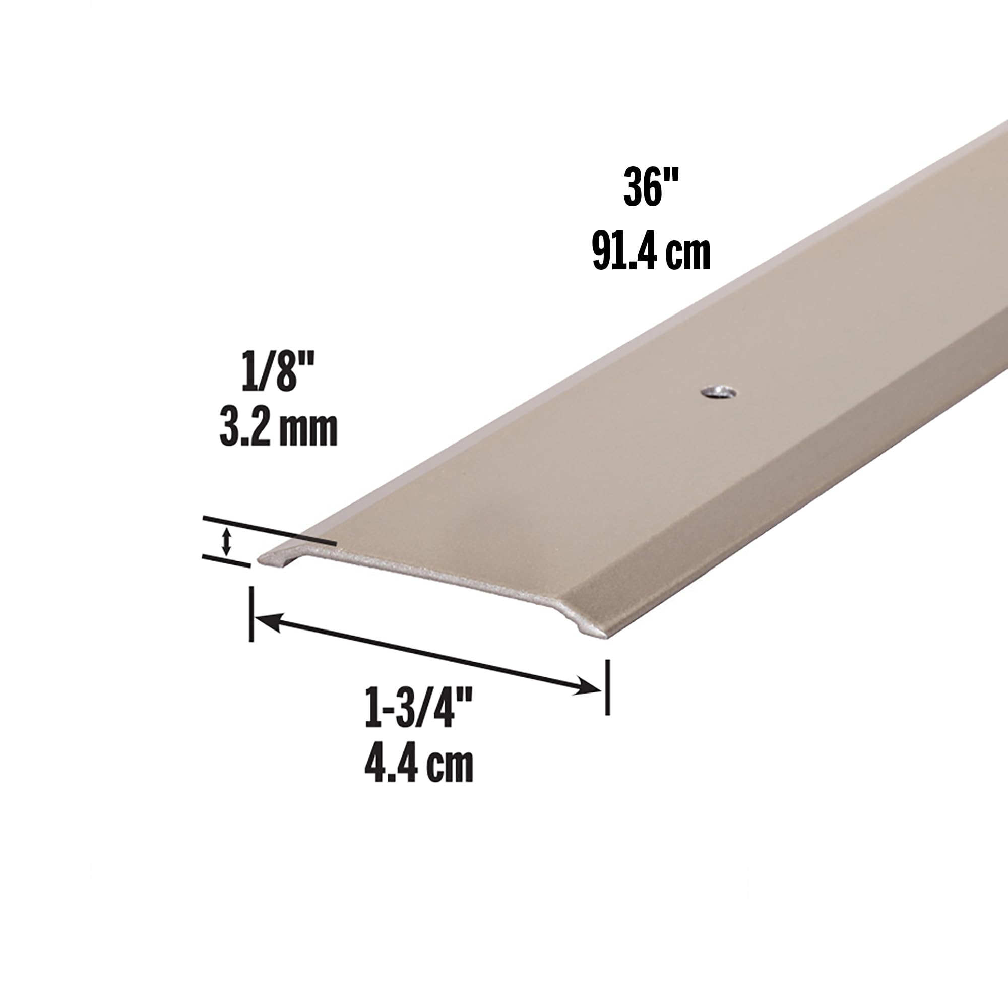 M-D Building Products 49010 Premium Aluminum Flat Top Threshold, 1-3/4 by 36-Inch, Satin Nickel