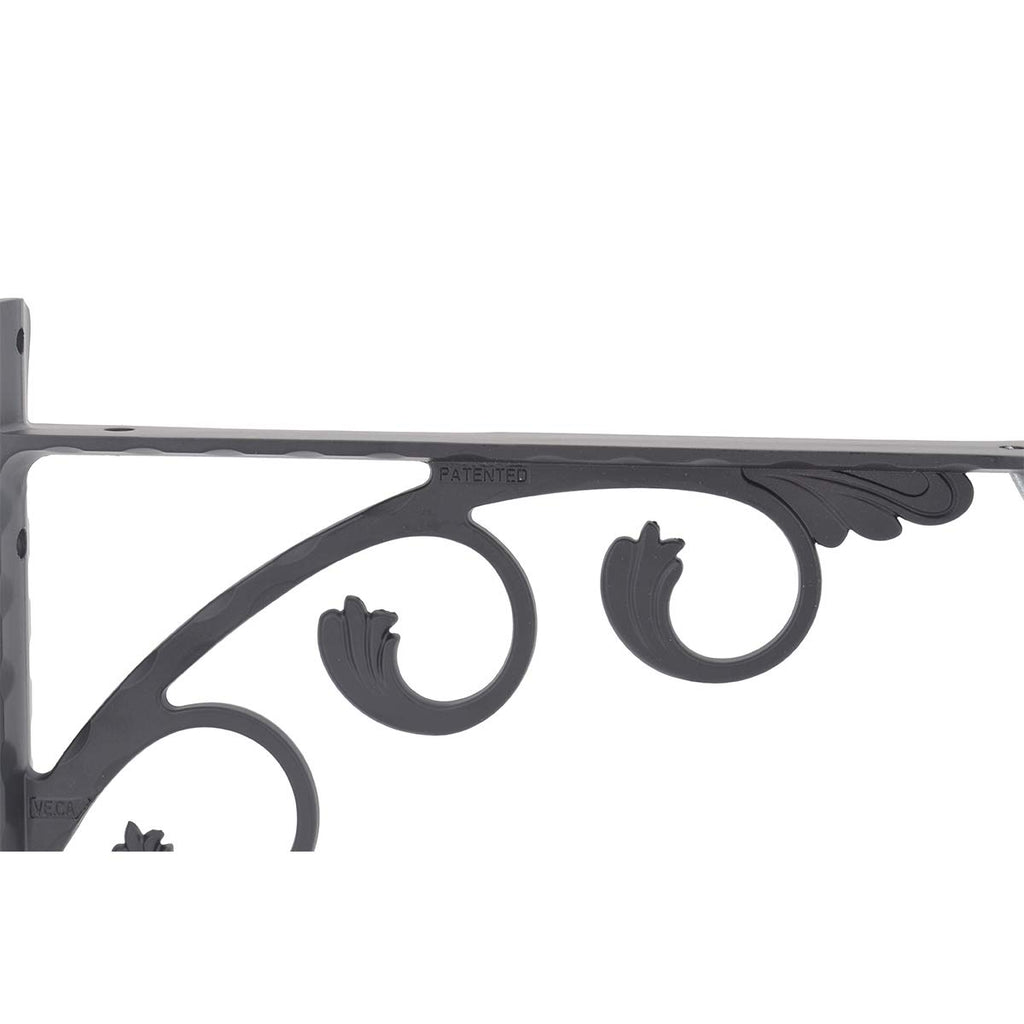OVOV 6 Pack Decorative Shelf Brackets Wall Mounted Shelving Brackets L Corner Shelf Support Decor for Farmhouse (Black) 6"