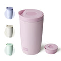 bottlebottle Insulated Travel Mug, Stainless Steel, 350ml, Push Button Lid, Keeps Cold for 12 Hours, Keeps Hot for 8 Hours, Stylish Design (Pink)