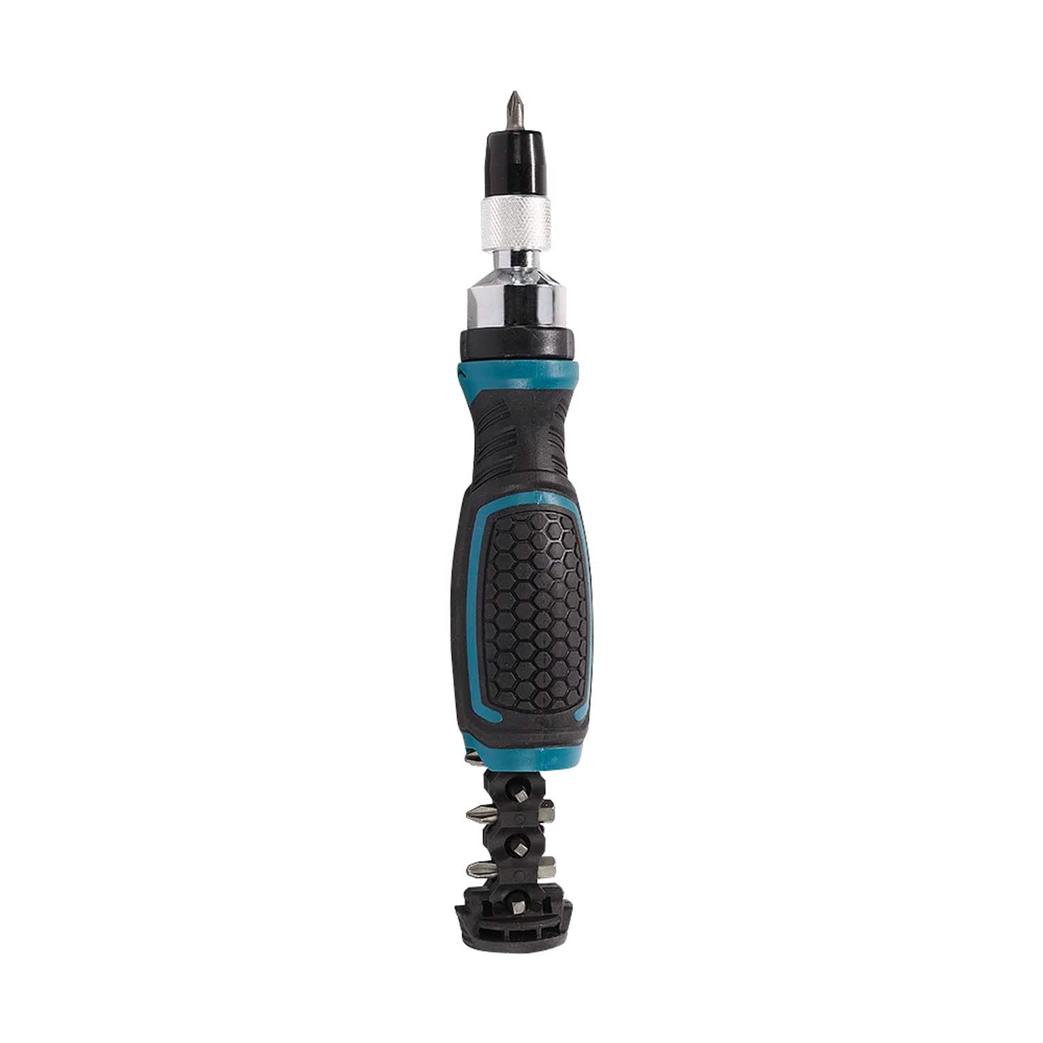 Makita 8-Piece Multi-Bit Ratcheting Screwdriver Set with 3-Position Ratchet, Ergonomic Rubber Grip, in-Handle Bit Storage, 1/4" Hex Quick-Release Chuck